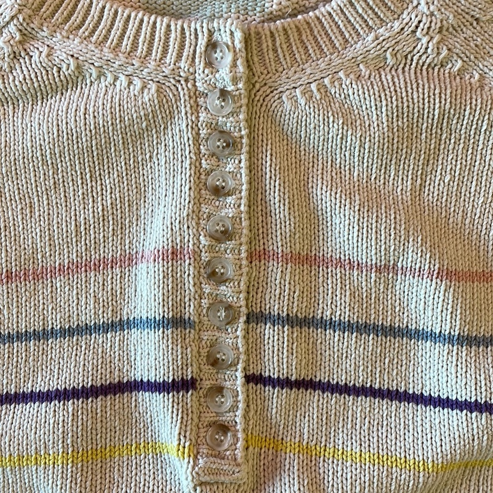 Sezane Leontine Jumper Solidarity Creation Ecru/Multicolored Size Medium - Picture 6 of 9